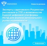 Эксперты саратовского Росреестра рассказали в ТПП о возможностях Единой цифровой платформы НСПД для анализа регионального рынка недвижимости