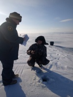 Рейд в акватории р.Волга р.п. Духовницкое. 
