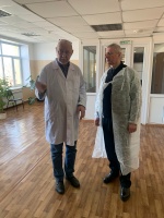 Сегодня глава района Сергей Вербин с рабочим визитом посетил Духовницкую РБ