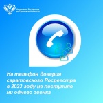 На телефон доверия саратовского Росреестра в 2023 году не поступило ни одного звонка 