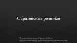 Путеводитель по родникам Саратовской области