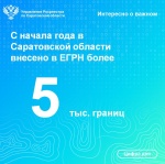 С начала года в Саратовской области внесено в ЕГРН более 5 тыс. границ 
